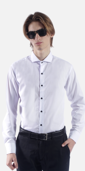 CAMISA WINDSOR BOTÓN NEGRO